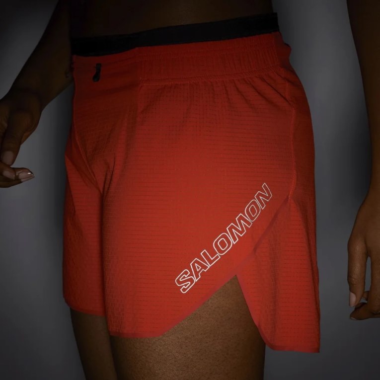 Red Salomon Sense Aero 5'' Women's Running Shorts | IE TU6045